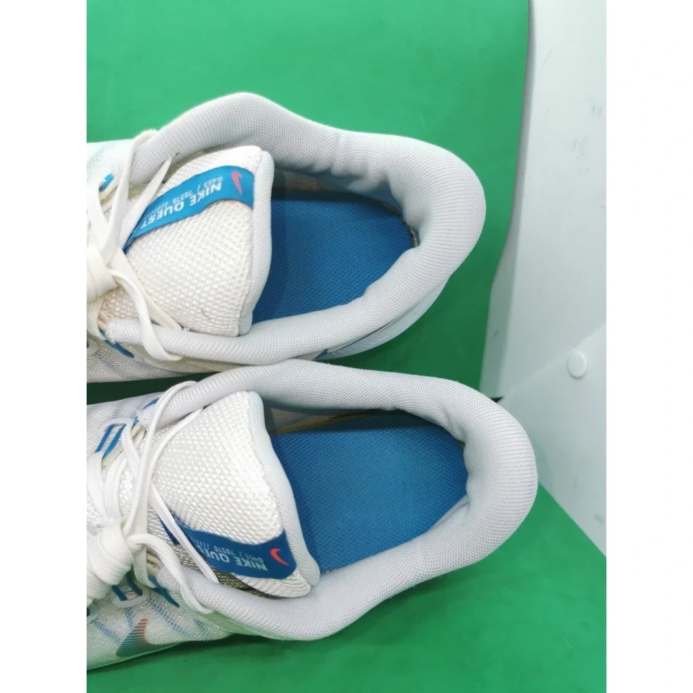 Men's 11.5 M Nike 2021 Quest 4 White Pure Platinum Blue DA1105-101 Running Shoes